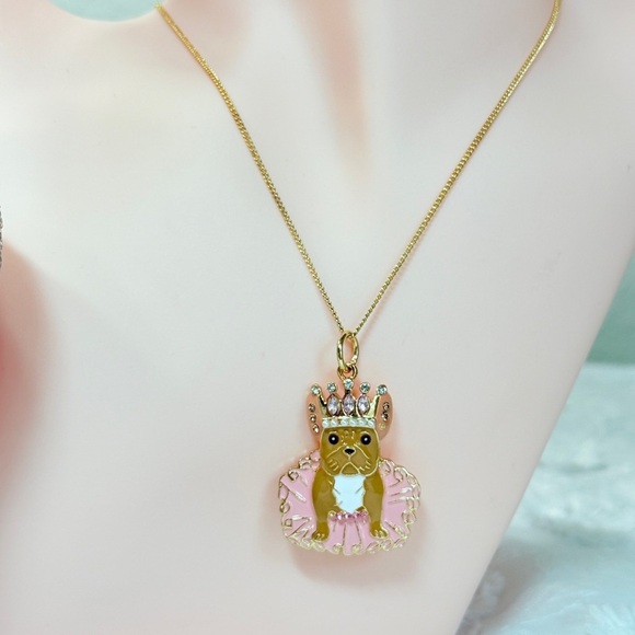 Alex Woo Pet Frenchie Charm Necklace – Alex Woo Jewelry ⚜️ Cute French Bulldog Pendant Necklace